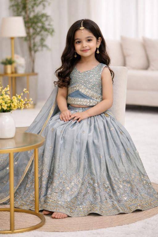 Trending Sequins Embroidered with Beautiful Georgette Wholesale children clothing in Ahmedabad